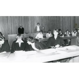 HNHS Students at Mock Trial, 1978