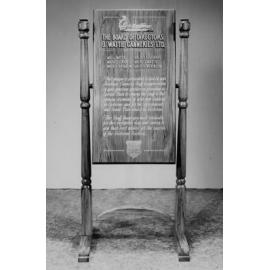 Wooden Plaque for Wattie's Gisborne