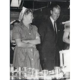 Prince Philip with Wattie's Staff Member