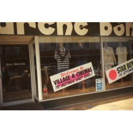 Sign in Bon Marche Window