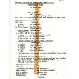 International Night Programme