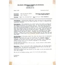 Newsletter March 1979