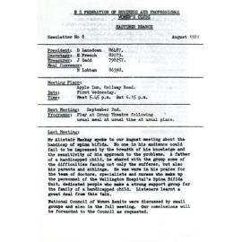 Newsletter August 1981