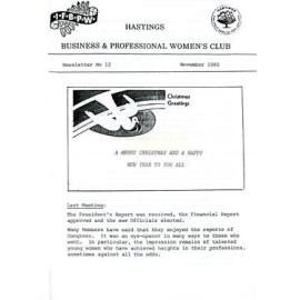 Newsletter November 1985