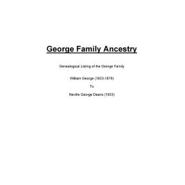 George Family Ancestry