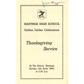 Hastings High School Thanksgiving Service