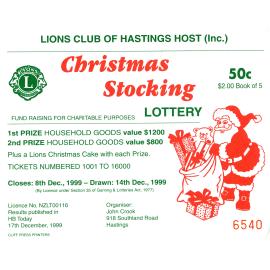 Christmas Stocking Lottery Ticket
