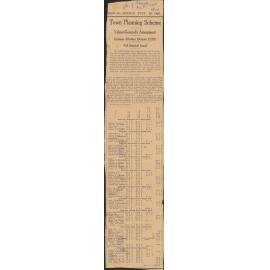 Newspaper Article: Town Planning