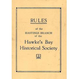 Rules of the Hawke's Bay Historical Society