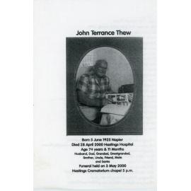 John Terrance Thew Funeral Service