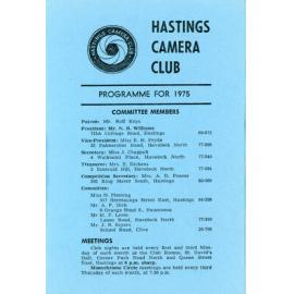 Hastngs Camera Club Programme 1975