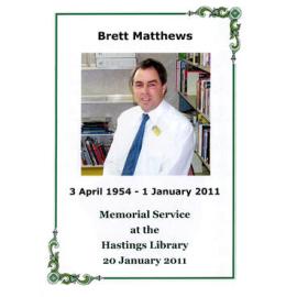 Brett Matthews Memorial Service