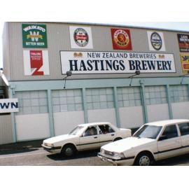 Brewery Building with Beer Signs