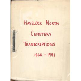Havelock North Cemetery Transcriptions