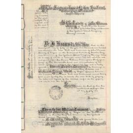 Probate for Estate of John Thomas Harvey