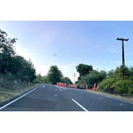 Traffic Cones on Puketitiri Road