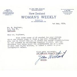 Letter to Ernest Vogtherr