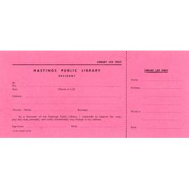Library Membership Form - Resident