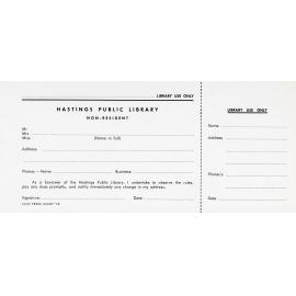 Library Membership Form - Non-Resident
