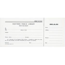 Library Membership Form - Young Adult