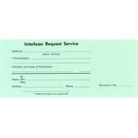 Interloan Request Form
