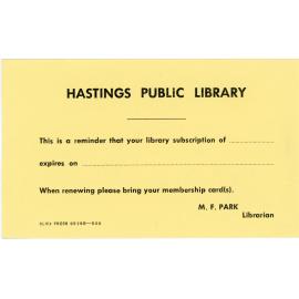 Subscription Reminder Card - Yellow