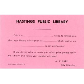 Subscription Reminder Card - Pink