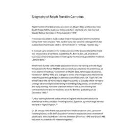 Biography of Ralph Franklin Carrodus