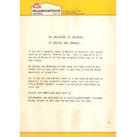An Invitation to Residents