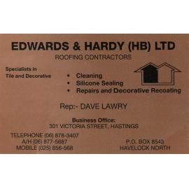 Edwards and Hardy Business Card