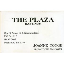 The Plaza Business Card