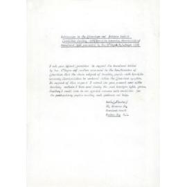 Documents Submitted to the Select Committee for the Education (Specific Learning Disabilities) Amendment Bill