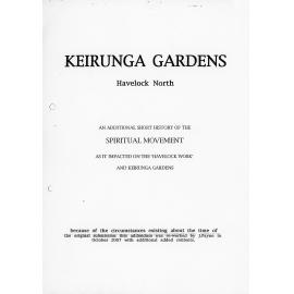 Keirunga Gardens Havelock North Spiritual History