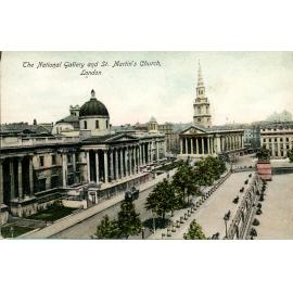 National Gallery and St Martin's Church, London