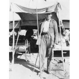 Soldier Outside Army Tent
