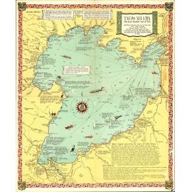 Taupo Nui A Tia Illustrated Map, Second Edition.
