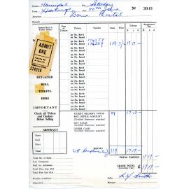 Municipal Theatre Ticket and Docket 