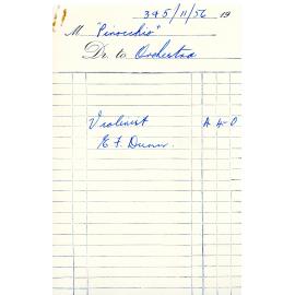 Orchestra Receipts 