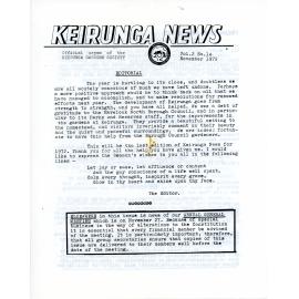 Keirunga News, Vol.2. No.14. November 1972