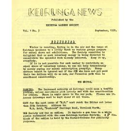Keirunga News, Vol.1 No.3. September 1970