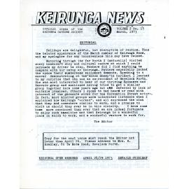 Keirunga News, Vol.2 No.15. March 1973