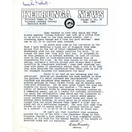 Keirunga News, Vol.3. No.24. May 1980