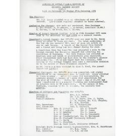 Keirunga Gardens Society Meeting Minutes November 1972