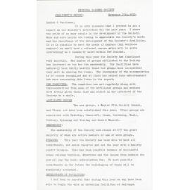 Annual President's Report from the Keirunga Gardens Society 1972