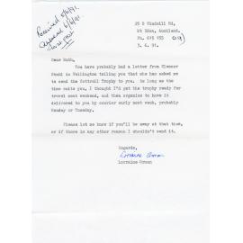 Correspondence between Ruth Flashoff and Lorraine Orman