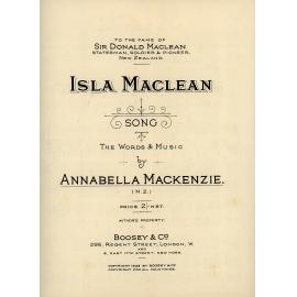 Isla MacLean Song. Words and music by Annabelle MacKenzie