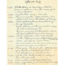 Nursing and Domestic Duties Roster