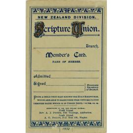 Scripture Union Card