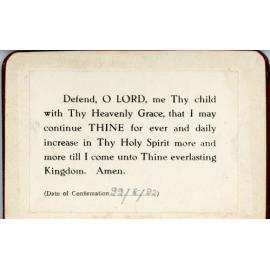 Certificate of Confirmation and Personal Inscription