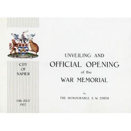 Unveiling and Official Opening of the War Memorial in Napier
